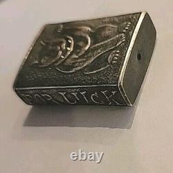 RARE Anne Choi Sterling Silver Cat Relief Bead For Luck