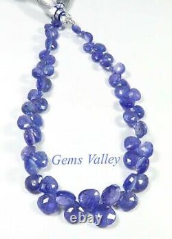 RARE Blue Tanzanite Gemstone 80CTS Natural Tanzanite Heart Faceted Beads GV-931
