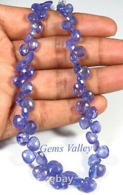 RARE Blue Tanzanite Gemstone 80CTS Natural Tanzanite Heart Faceted Beads GV-931