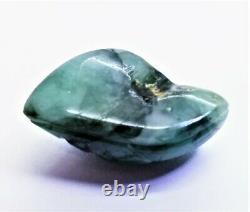 RARE EMERALD CARVED BEAD 30mm 39cts FABULOUS NATURAL UNTREATED OLD STOCK GEM