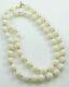 Rare Exquisite Long 40 Beaded Genuine White Jade Necklace 255g 15mm Beads