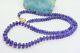 Rare Genuine Natural Blue Tanzanite Rondelle Beads 14k Gold Necklace 20 186cts