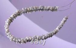 RARE GENUINE NATURAL UNTREATED AFRICAN DIAMOND NUGGET BEADS STRAND 30.8ct 7