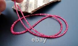 RARE GORGEOUS AAAAA+ VIVID CHERRY RED GEM SPINEL BEADS 19.85cts 16 STRAND