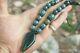 Rare Guatemalan Blue & Black Jadeite Jade Beaded Necklace With Imperial Green