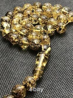RARE Green ONE STONE Natural Baltic Amber Islamic prayer beads
