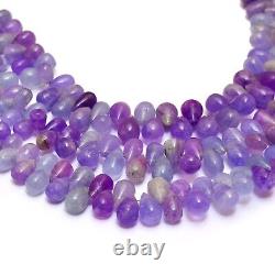 RARE Hackmanite Color Change Gemstone Smooth Teardrop Briolette Beads 7 Strand