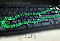 RARE IN MILLIONS Natural gemstone green COLOMBIAN emerald WATERMELON necklace