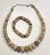 Rare Jay King Dtr 925 Sterling Yellow Opal Beaded Necklace And Bracelet