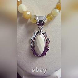 RARE Jay King Sterling Silver Graduated Bead Necklace with Gem Slide, 18 inch