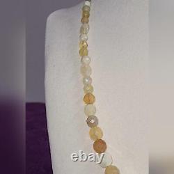 RARE Jay King Sterling Silver Graduated Bead Necklace with Gem Slide, 18 inch