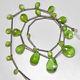 Rare Large Peridot Faceted Pear Briolettes Beads 14 Strand