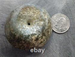 RARE Large Pre Columbian Marble Pi Stone Pendant Bead