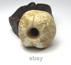 RARE MAGNIFICENT ANCIENT NEOLITHIC FOSSILIZED STONE MALI BEAD 14mm x 24mm