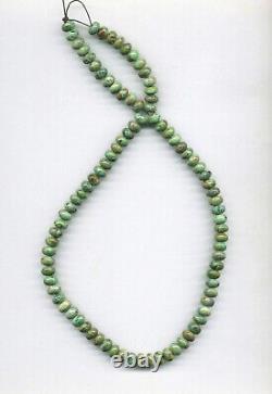 RARE MCGUINNESS MCGINNIS TURQUOISE RONDELLE BEADS 18 Strand 158D