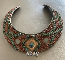 RARE M & J HANSEN DESIGN Handmade Natural Stones Collar/Statement Necklace