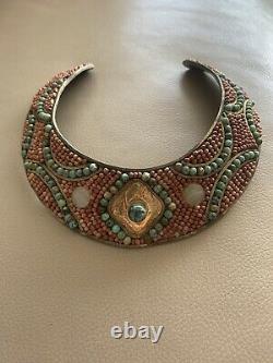 RARE M & J HANSEN DESIGN Handmade Natural Stones Collar/Statement Necklace