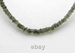 RARE Moldavite Faceted Bead Necklace HIGH GRADE Gemstone Tektite AUTHENTIC 43ct