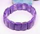 Rare Natural Charoite Rectangle Beads Stretch Bracelet 8 18mm 267cts Aaa+++