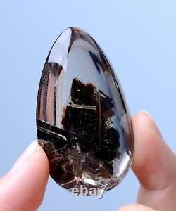 RARE NATURAL Clear Mica Quartz Stone in Stone Crystal Pendant Healing 37.86g