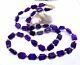 Rare Natural Deep Purple Amethyst Nugget Beads 14k Gold Necklace 20 129cts