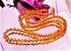 Rare Natural Faceted Mandarin Orange Garnet Beads 14k Gold Necklace 21 Aaa+++