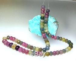 RARE NATURAL FACETED PINK BLUE GREEN SAPPHIRE BEADs 16.5 STRAND 359.5ct 5-11mm