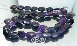 RARE NATURAL FACETED PURPLE AFRICAN SUGILITE NUGGET BEADS 10-11mm 90cts