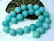 Rare Natural Gem Grade Aqua Blue Peruvian Amazonite Round Beads 16mm 16 Strand