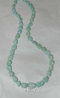 RARE NATURAL MINT GREEN KAZAKH TURQUOISE NUGGET BEADS 19 Strand 1380C
