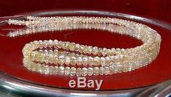 RARE NATURAL PURPLE SALMON PINK IMPERIAL TOPAZ FACETED BEADS STRAND 16.5 64ctw