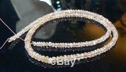 RARE NATURAL PURPLE SALMON PINK IMPERIAL TOPAZ FACETED BEADS STRAND 16.5 64ctw