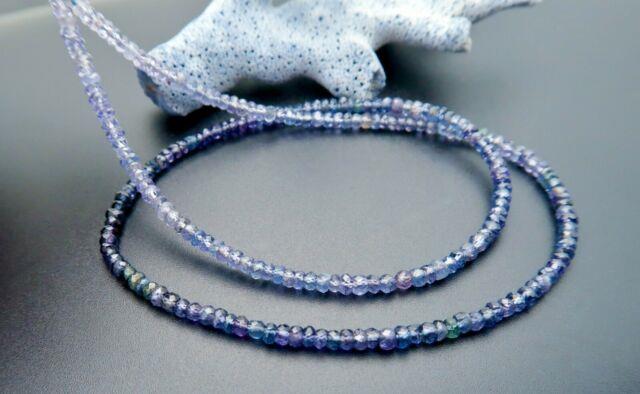 Rare New Aaaaa Gemmy Natural Shining Rare Blue Spinel Bead Strand 38.40cts