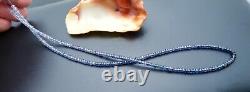 RARE NEW AAAAA GEMMY NATURAL SHINING RARE BLUE SPINEL BEAD STRAND 38.40cts