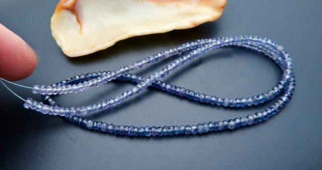 Rare New Aaaaa Gemmy Natural Shining Rare Blue Spinel Bead Strand 39.00cts