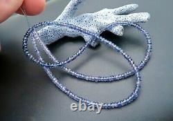 RARE NEW AAAAA GEMMY NATURAL SHINING RARE BLUE SPINEL BEAD STRAND 39.00cts