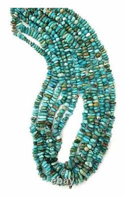 RARE Natural Multi-Shaded Carico Lake Turquoise 5-7mm Nugget Beads, 18in Str