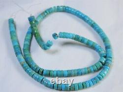 RARE Old Stock SLEEPING BEAUTY TURQUOISE 4mm Heishi BEADS 13 Strand 43cts