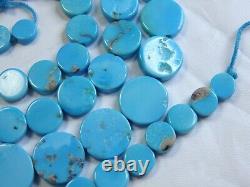 RARE Old Stock SLEEPING BEAUTY TURQUOISE Coin BEADS 18 Strand 4-9mm 55cts