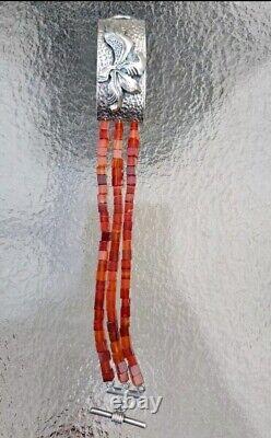 RARE Silpada Carnelian Stone & Sterling Silver. 925 Bracelet