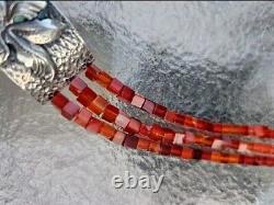 RARE Silpada Carnelian Stone & Sterling Silver. 925 Bracelet