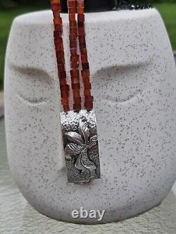 RARE Silpada Carnelian Stone & Sterling Silver. 925 Bracelet