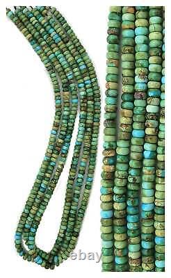 RARE Sonora Gold Turquoise (Mex) 5mm Wheel Beads, Sold by 1/2 Strand