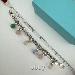 RARE Tiffany & Co. Fasincation Bead Gemstone Bracelet in Sterling Silver