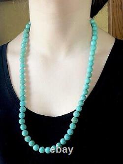 RARE VINTAGE Natural Gem Blue Turquoise NECKLACE Native American Turquoise