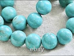 RARE VINTAGE Natural Gem Blue Turquoise NECKLACE Native American Turquoise