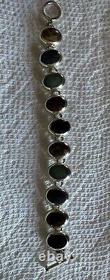 RARE Vintage Silpada Sterling Silver and Natural Multi-Stone Bracelet