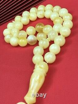 RARE XL 16.5m 120gr Natural STONE Baltic Amber Prayer Beads Rosary