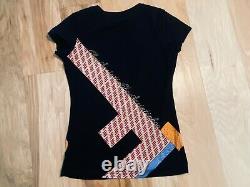 RARE authentic FENDI s/s double side embellished stones shirt top ITALY