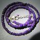 Rare Purple Natural Sugilite Semi-gel Sterling Silver Bead Necklace Gems New Buy
